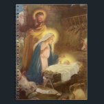 Vintage Christmas Nativity, Mary Joseph Baby Jesus Notebook<br><div class="desc">Vintage illustration religious Christmas holiday image featuring a classic nativity. A Christian religion family scene with Mary,  Joseph and the infant Jesus Christ in the Manger in Bethlehem. Artist: Hy Hintermeister.</div>
