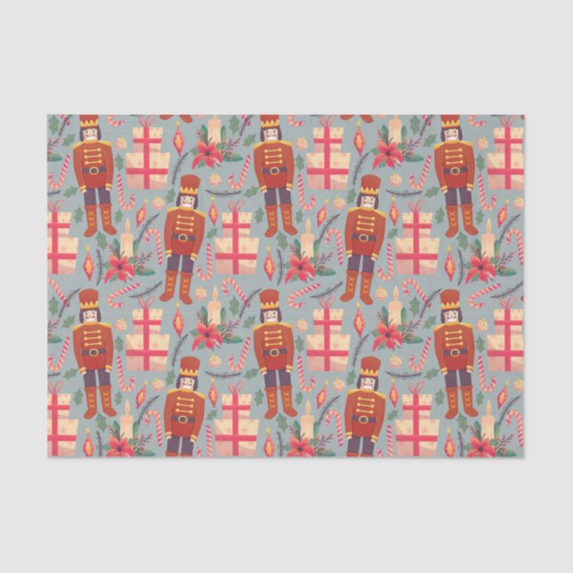 Vintage Christmas Nutcrackers and Gifts  Tissue Paper (Front)