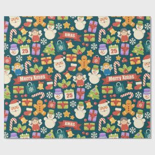 Vintage Christmas Nutcrackers Merry Christmas Cute Wrapping Paper