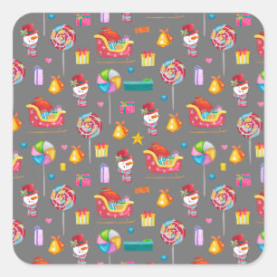 Vintage Christmas Nutcrackers Merry Christmas   Square Sticker