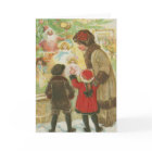 Vintage Christmas Old Fashioned Shopping