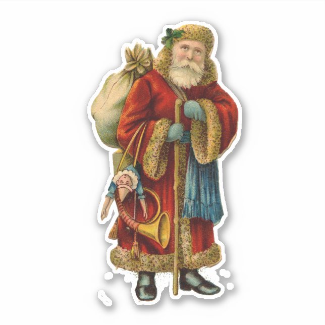Vintage Christmas Old World Santa Claus (Front)