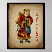 Vintage Christmas Old World Santa Claus