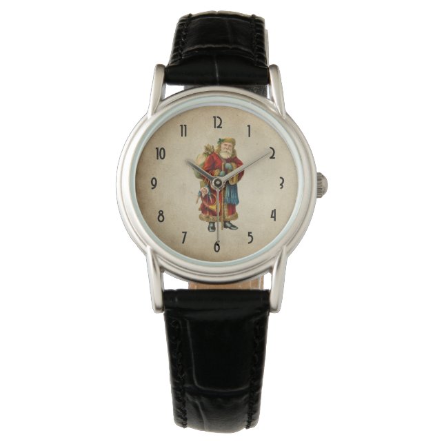 Vintage Christmas Old World Santa Claus Watch (Front)