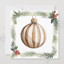 Vintage Christmas Ornament card