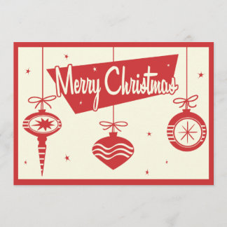 Vintage Christmas Ornaments Party Invitation