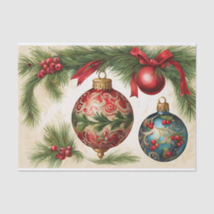 Vintage Christmas Ornaments  Tissue Paper