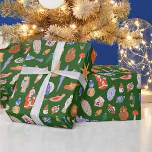 Vintage Christmas Ornaments Wrapping Paper