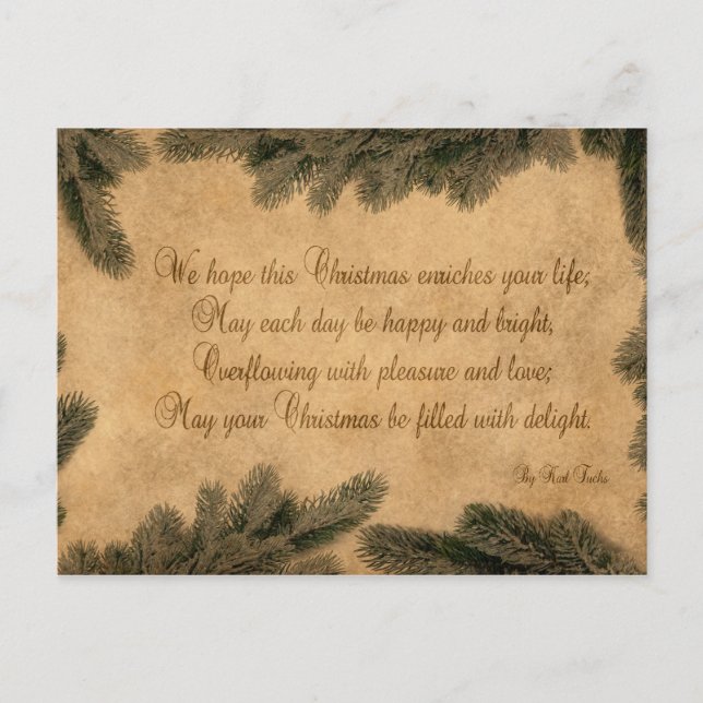 Vintage Christmas Paper - Postcard (Front)