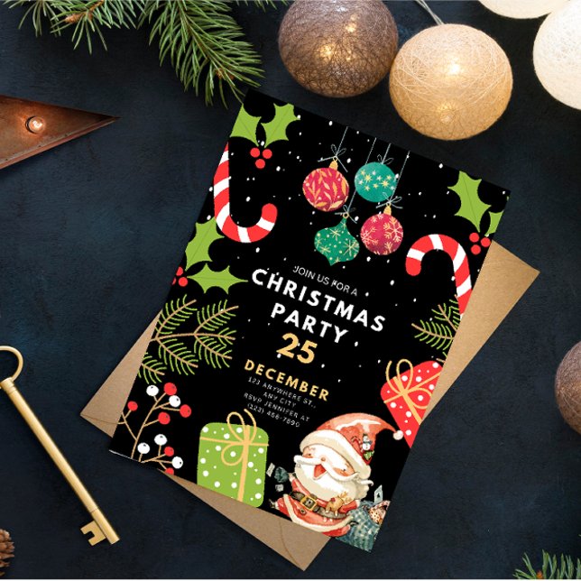 Vintage Christmas Party Invitation, Christmas Eve  Invitation (Creator Uploaded)