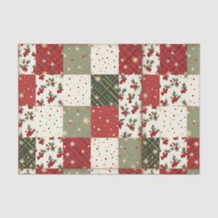 Vintage Christmas Patchwork Tissue Paper
