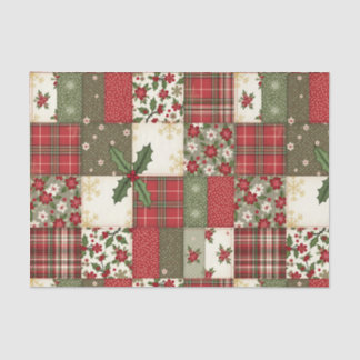 Vintage Christmas Patchwork Tissue Paper