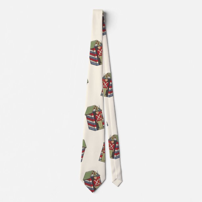 Vintage Christmas Pattern, Nutcracker Toy Soldier Tie (Front)