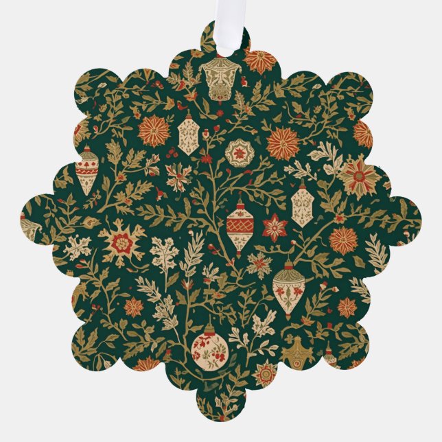 Vintage Christmas Pattern - Paper Ornament Card (Front)