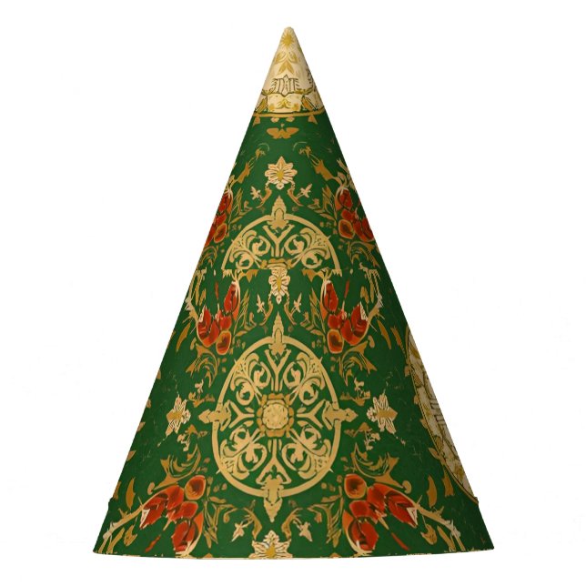 Vintage Christmas Pattern - Paper Party Hats (Front)