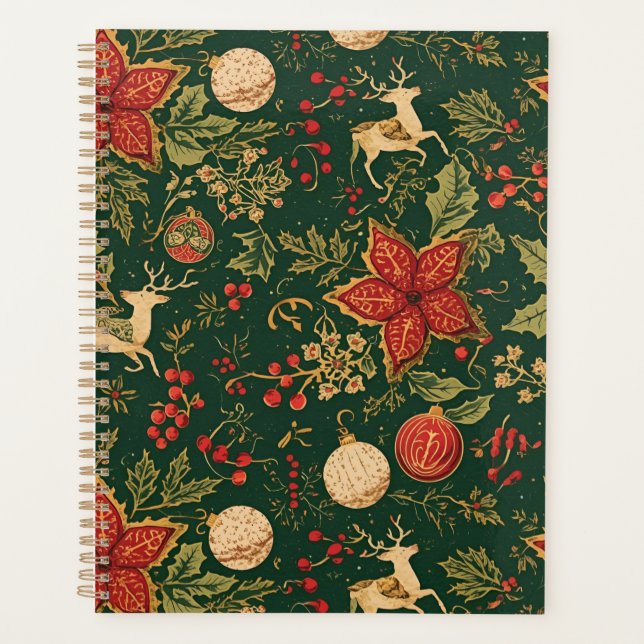 Vintage Christmas Pattern - Planner (Devant)