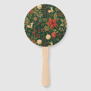 Vintage Christmas Pattern - Set of Fans