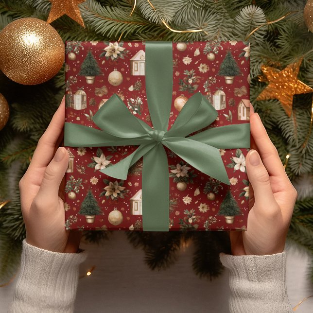 Vintage Christmas Pattern Wrapping Paper (Creator Uploaded)