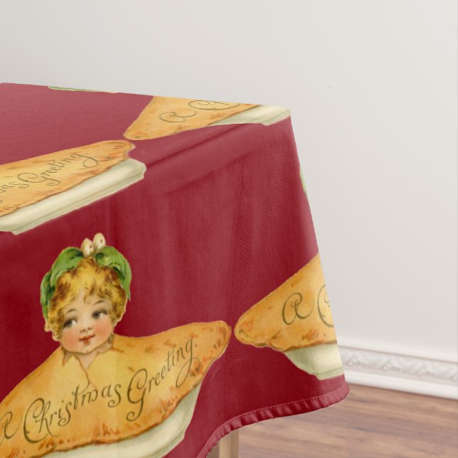 Vintage Christmas Pie Tablecloth (In Situ)