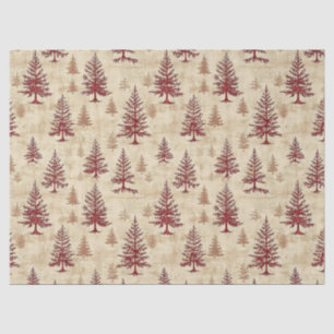 Vintage Christmas Pine Tree Pattern (4) Tissue Paper