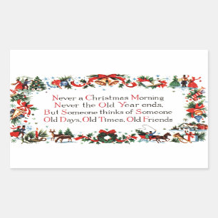 Vintage Christmas Poem Sticker