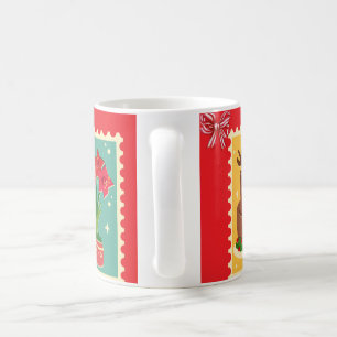 Vintage Christmas Postage Stamps Mug retro holiday