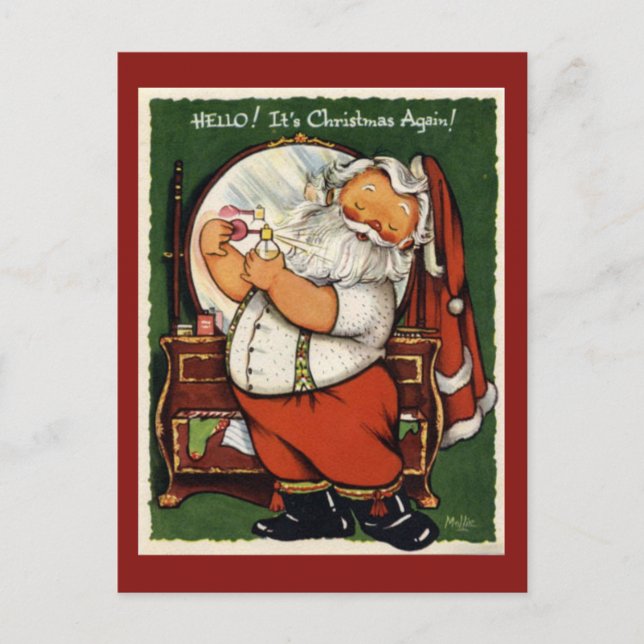 Vintage Christmas Postcard (Front)