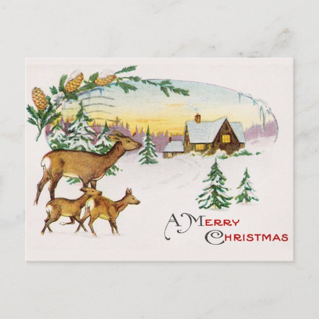 Vintage Christmas Postcard (Front)