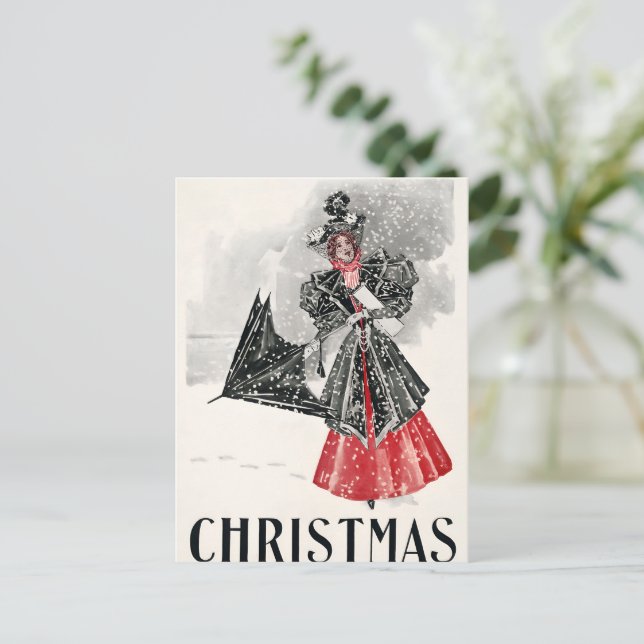 Vintage Christmas Postcard (Standing Front)