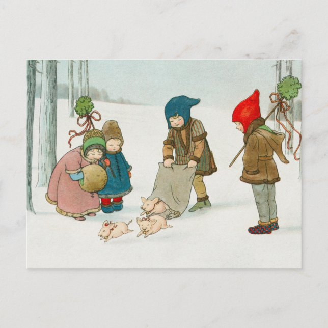 Vintage Christmas Postcard (Front)