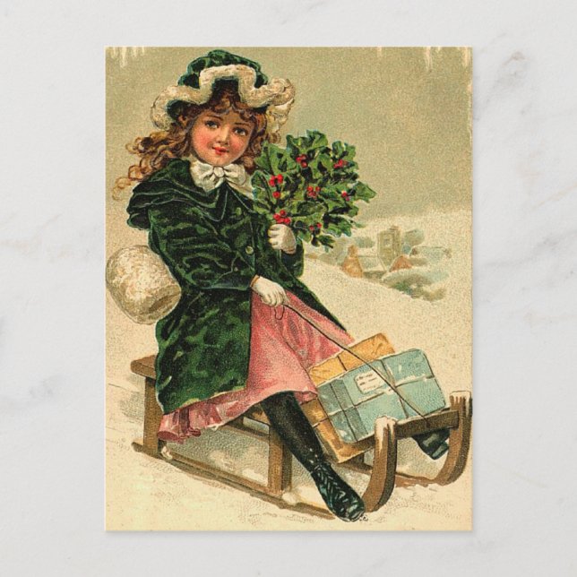 Vintage Christmas Postcard (Front)