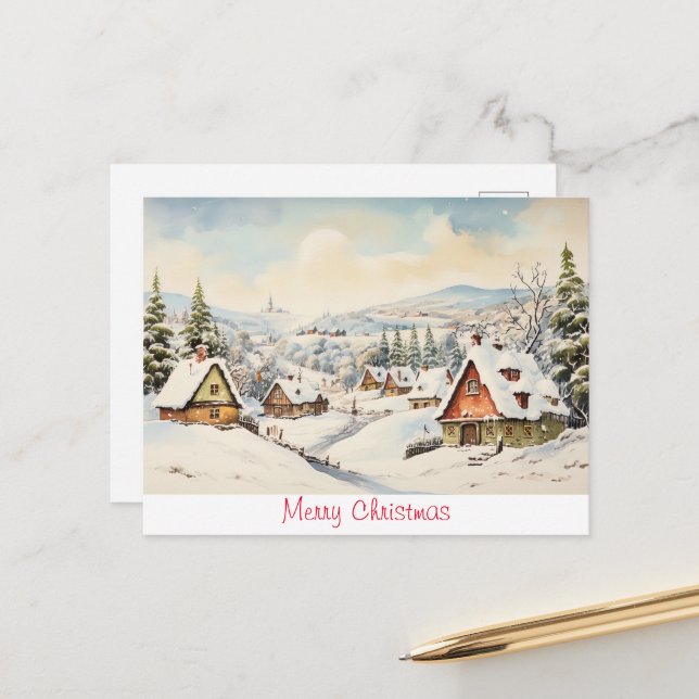 Vintage Christmas Postcard (Front/Back In Situ)