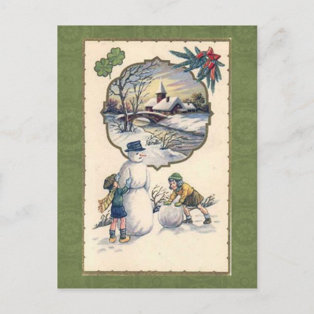 Vintage Christmas Postcard (Front)