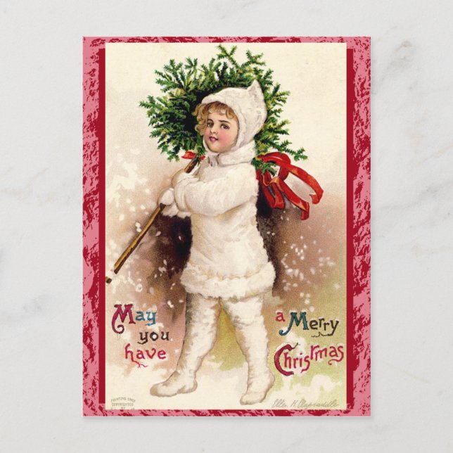 Vintage Christmas postcard (Front)