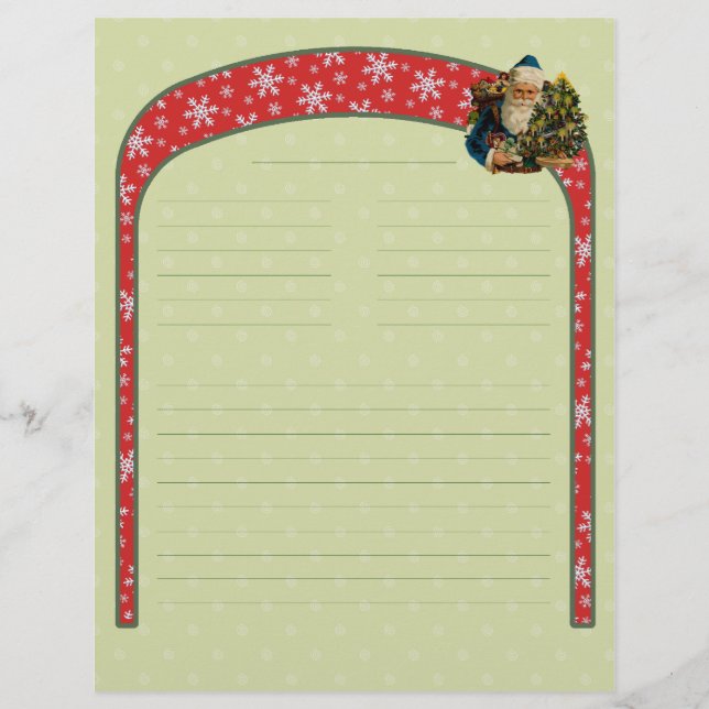 Vintage Christmas Recipe Letterhead (Front)