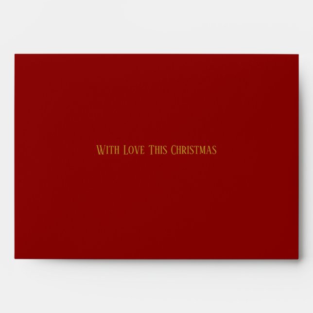 Vintage Christmas Red Envelope | Elegant (Front)