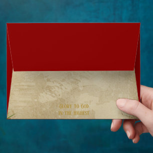 Vintage Christmas Red Envelope Elegant