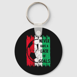 Vintage Christmas Red Green Color Soccer Ball T Sh Keychain