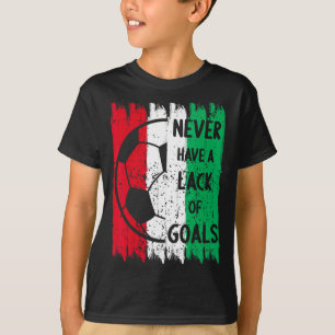 Vintage Christmas Red Green Color Soccer Ball T Sh T-Shirt