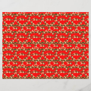 Vintage christmas red Paper Sheet