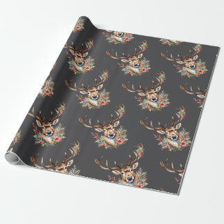 Vintage Christmas Reindeer Wrapping Paper