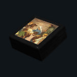 Vintage Christmas, Religious Nativity w Baby Jesus Gift Box<br><div class="desc">Vintage illustration religious Christmas holiday image featuring a beautiful classic nativity family scene with Mary,  Joseph and the infant Jesus Christ in the manger in Bethlehem. A Christian religion scene with children gathered holding hands around the baby boy child.</div>