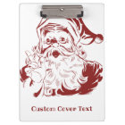 Vintage Christmas, Retro Jolly Santa Claus in Red