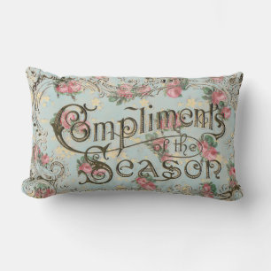 Vintage Christmas Retro Xmas Personalized Lumbar Pillow