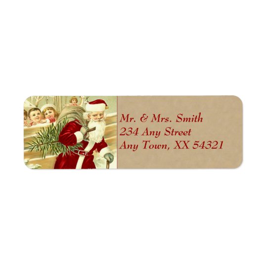 Vintage Christmas Return Address Label