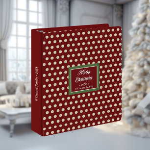 Vintage Christmas Ring Binder Minimalist Custom