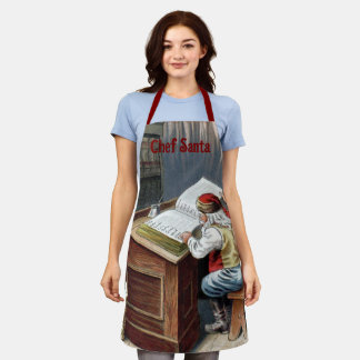 Vintage Christmas, Saint Nicholas Naughty or Nice Apron