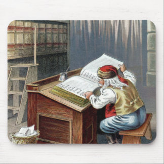 Vintage Christmas, Saint Nicholas Naughty or Nice Mouse Pad