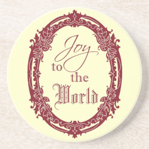 Vintage Christmas Sandstone Drink Coaster