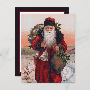 vintage Christmas Santa add sentiment Card